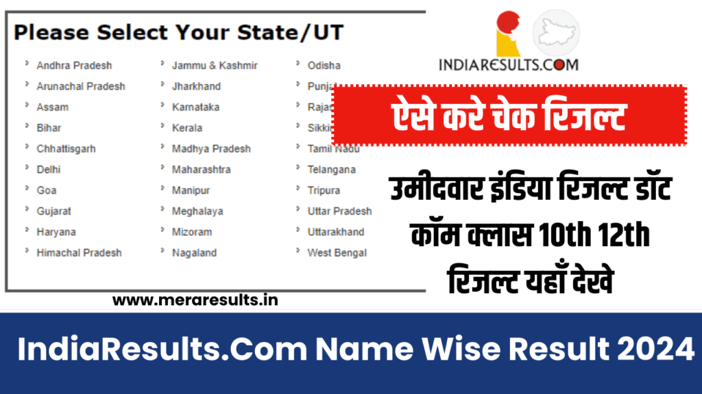 IndiaResults.Com Name Wise Result 2024 Class 10th 12th