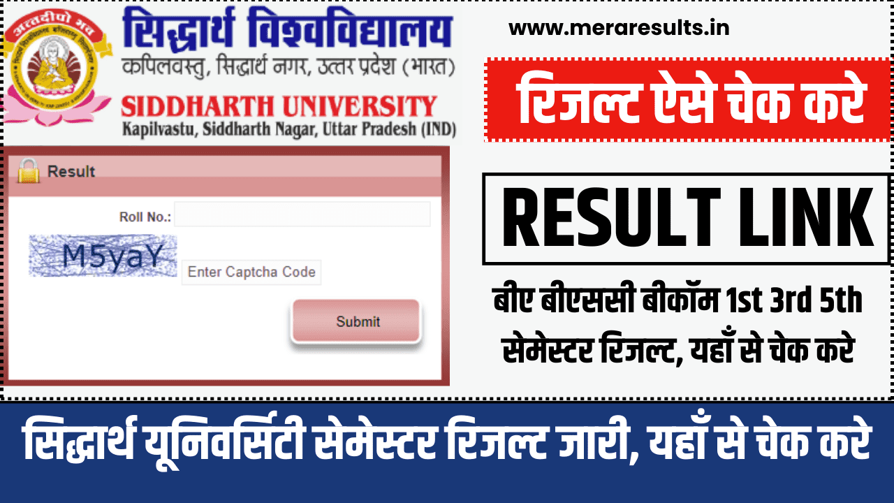 Siddharth University Result 2024