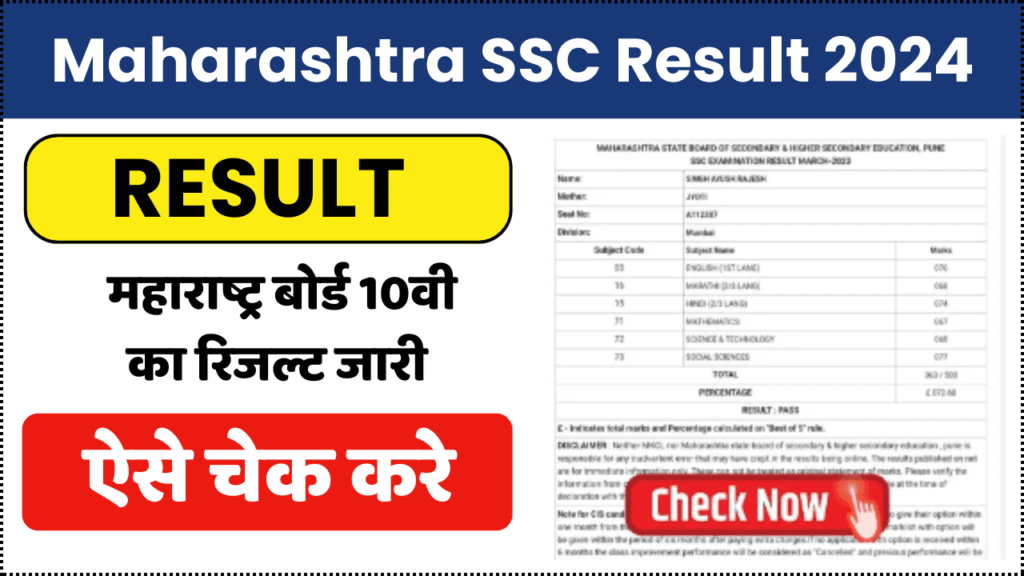 Maharashtra SSC Result 2024