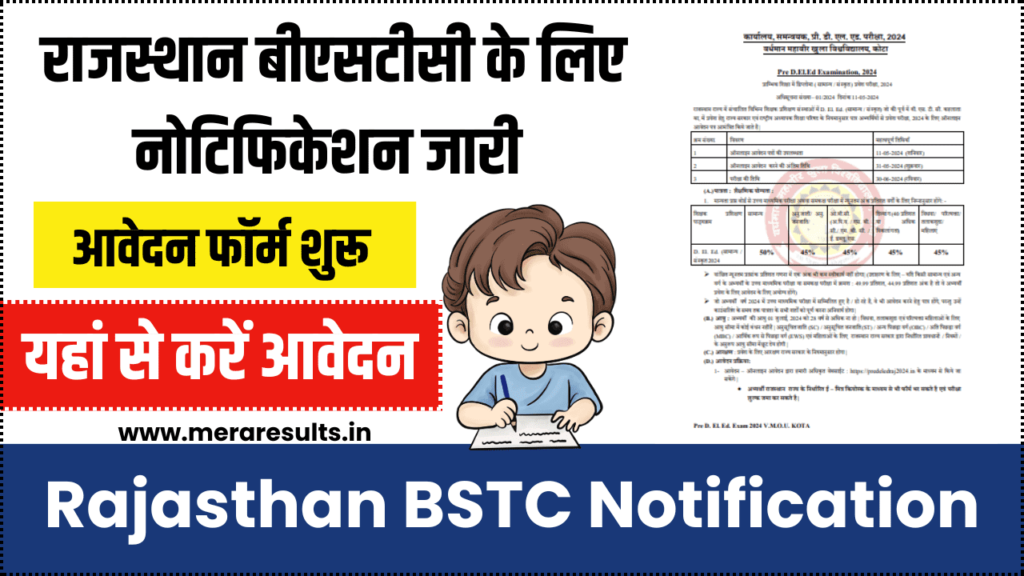 Rajasthan BSTC Application Form 2024