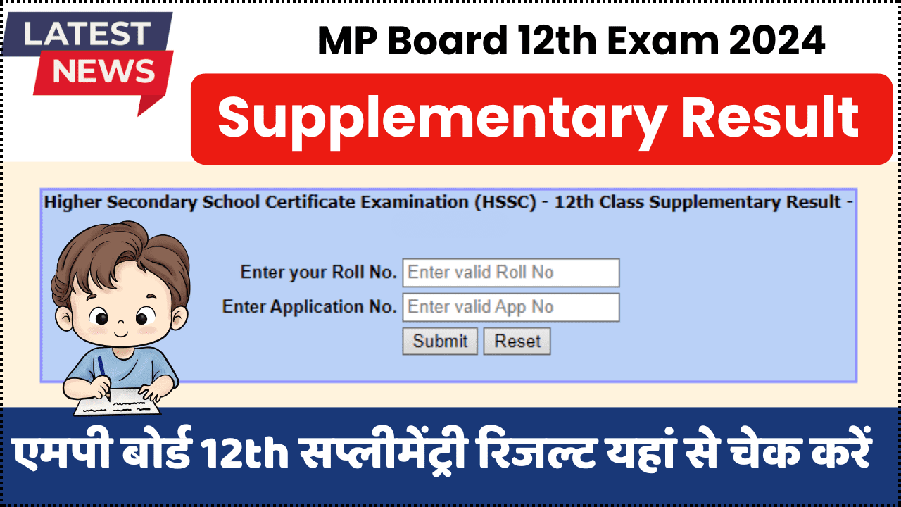 MP Board 12th Supplementary Result 2024