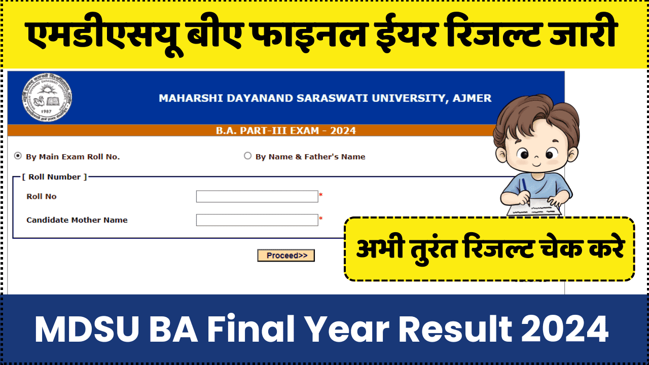 MDSU BA Final Year Result 2024