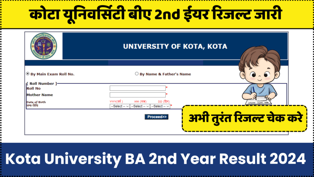 Kota University BA 2nd Year Result 2024