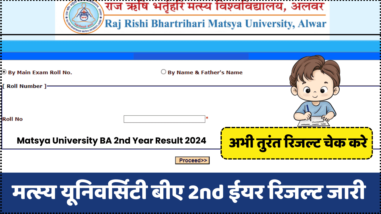 Matsya University BA 2nd Year Result 2024