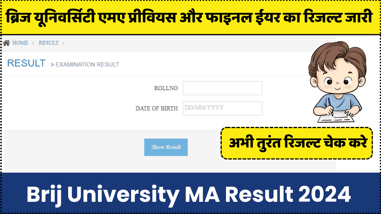 Brij University MA Result 2024